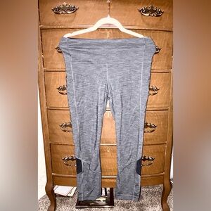 NWT Lululemon Sz 8 Pace Rival HR Crop 22” Gray HBLK/BLK Tight Pant Run Yoga